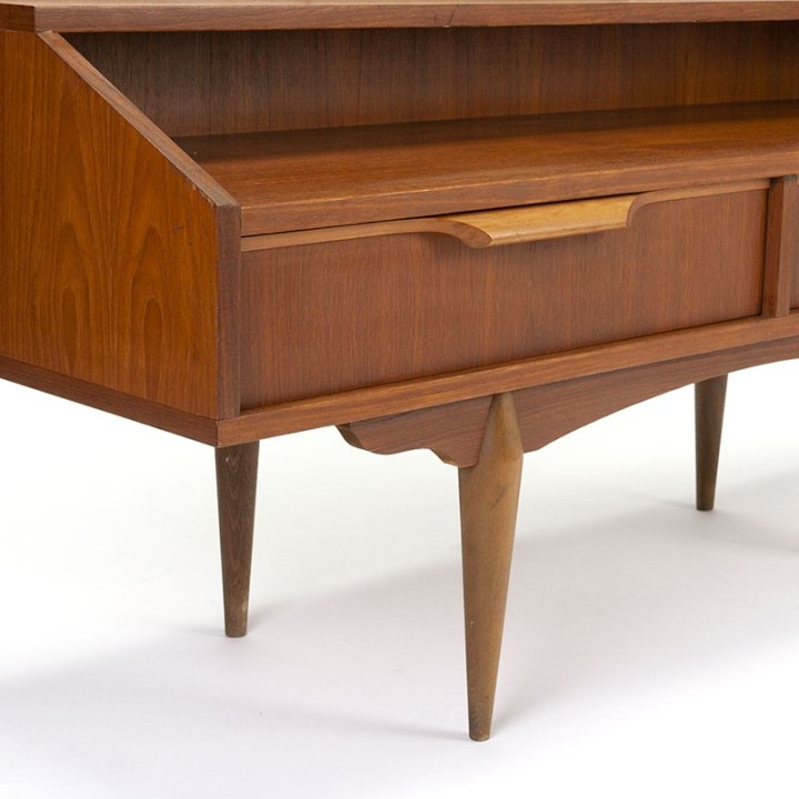 Vintage teak dressing table with large mirror