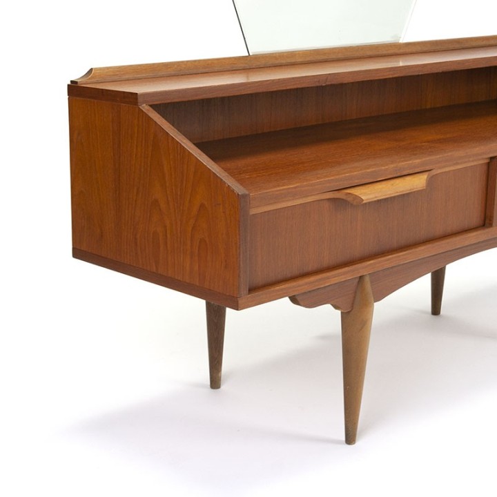 Vintage teak dressing table with large mirror