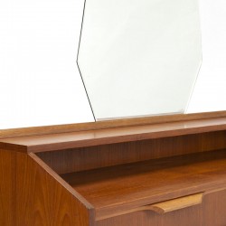 Vintage teak dressing table with large mirror
