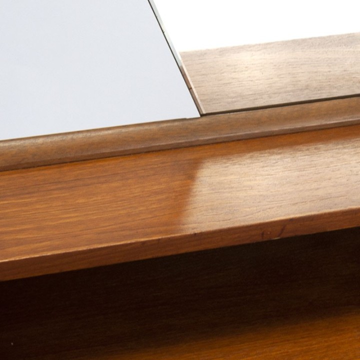 Vintage teak dressing table with large mirror