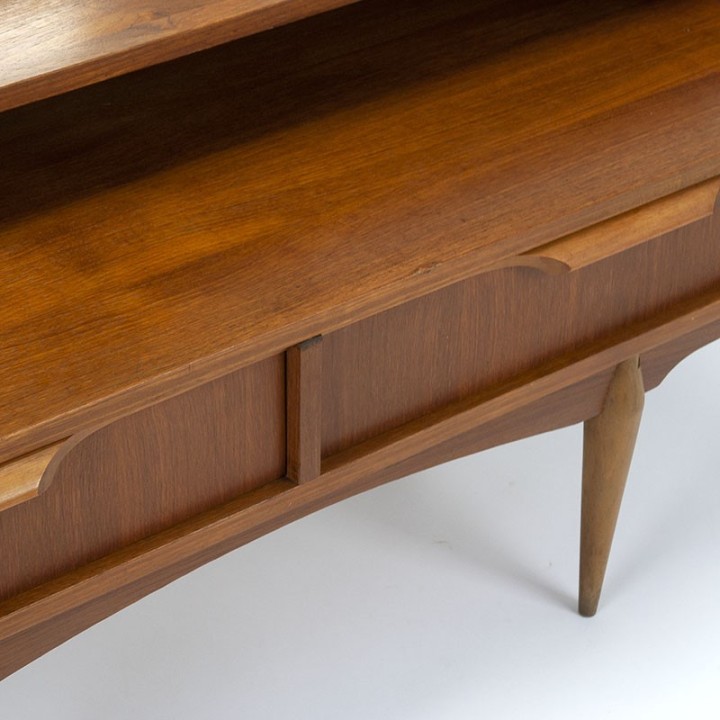 Vintage teak dressing table with large mirror