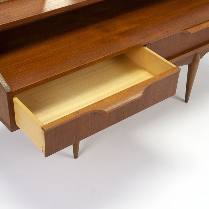 Vintage teak dressing table with large mirror