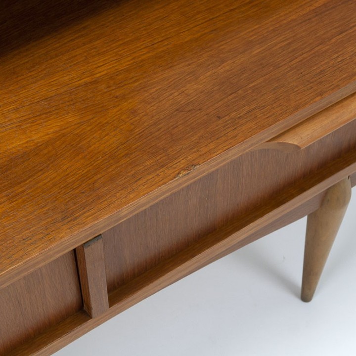 Vintage teak dressing table with large mirror