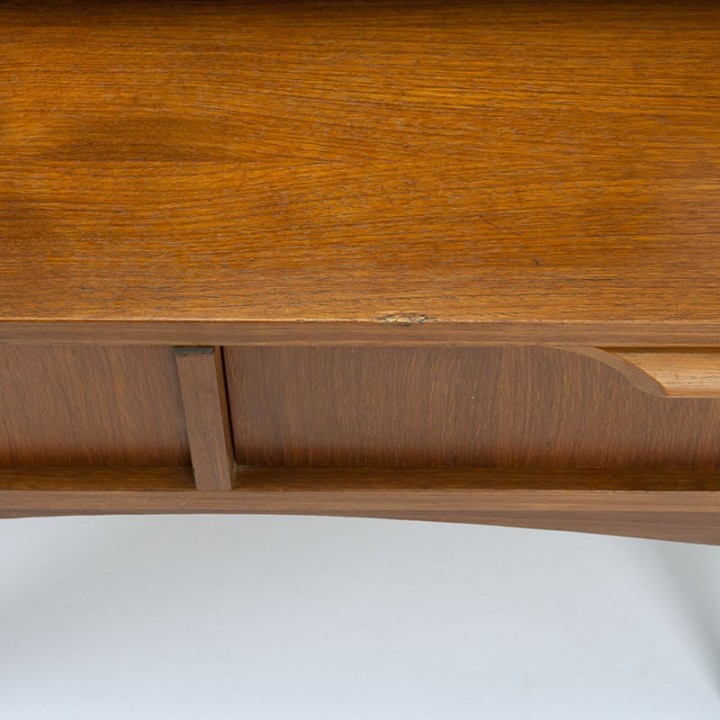 Vintage teak dressing table with large mirror