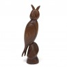 Vintage sculpture of an owl in teak