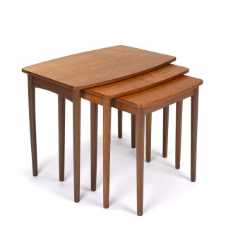 Danish vintage nesting tables set of 3 in teak