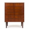 Teak vintage Danish dresser with 6 drawers