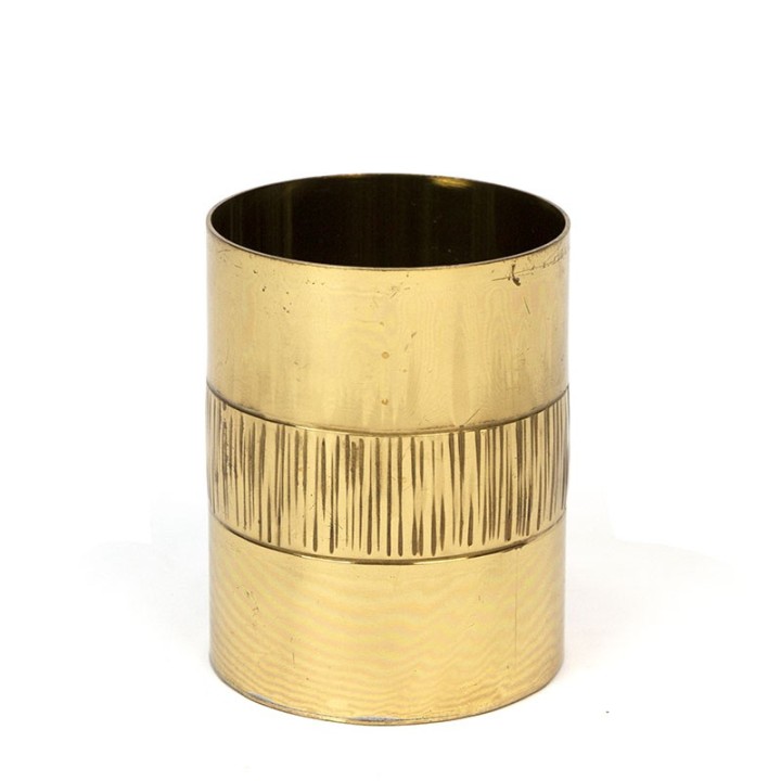 Messing vintage handgemaakt klein vaasje
