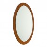 Vintage oval model teak mirror