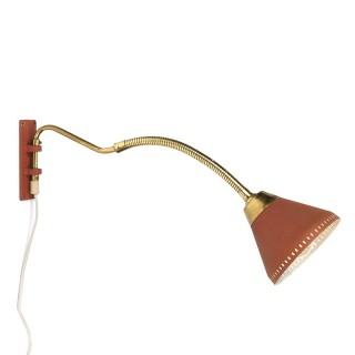Vijftiger jaren vintage wandlamp met flexibele arm