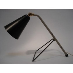 Tafellamp grijs/zwart jaren 50