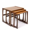 Vintage Gplan set of 3 nesting tables in teak
