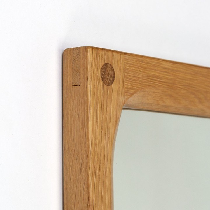 Large Danish Aksel Kjersgaard model 168 oak mirror