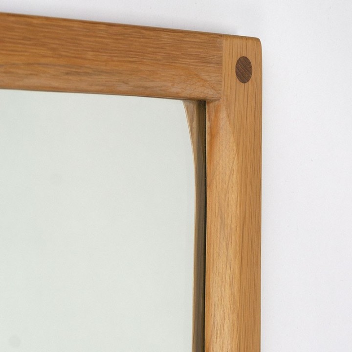 Large Danish Aksel Kjersgaard model 168 oak mirror