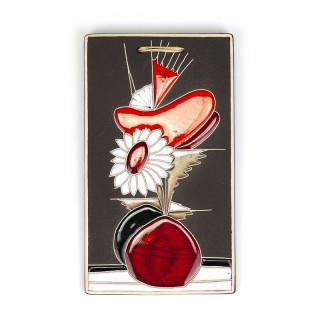 Earthenware vintage wall tile numbered