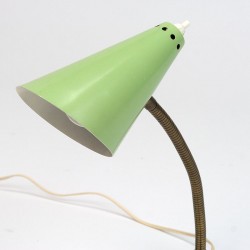 Vintage groene tafellamp vijftiger jaren