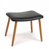 Black Danish vintage pouf or ottoman