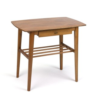 Bijzettafel met kleine lade Deens vintage jaren zestig