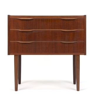 Danish small vintage teak chest of drawers