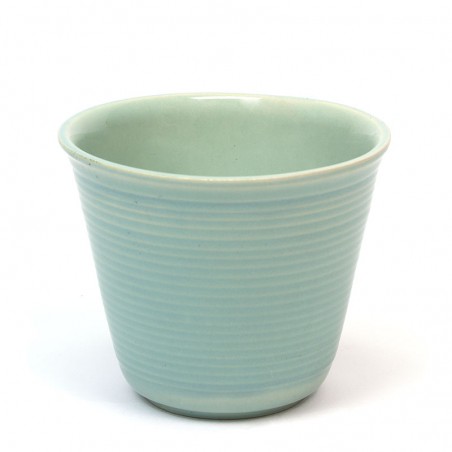 Small vintage flower pot from the fifties blue / green