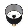 Sixties vintage brass table lamp with black shade