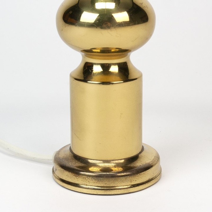 Sixties vintage brass table lamp with black shade