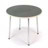 Round vintage side table by Gispen with linoleum top