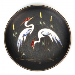 Wandbord vintage jaren zestig met kraanvogels