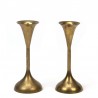 Set brass vintage candlesticks fifties