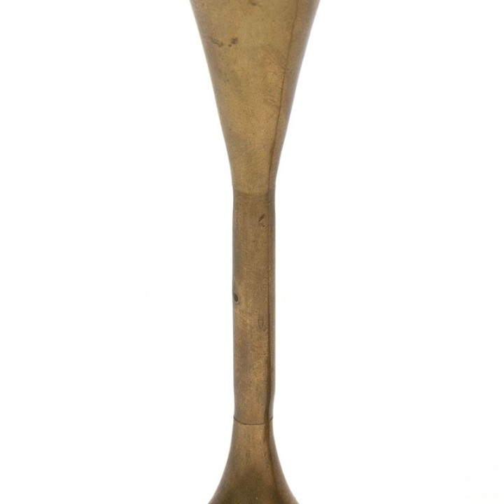 Set brass vintage candlesticks fifties