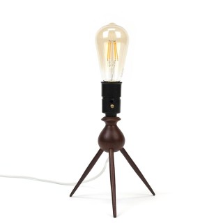 Danish teak vintage 3-legged table lamp