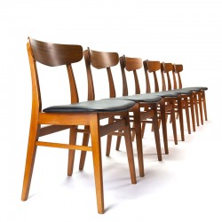 Set of 6 Farstrup chairs vintage Danish design