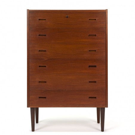 High model vintage Danish mid-century chest of drawers in teak