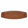 Small model vintage Danish oval teak tray