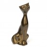 Vintage cat brass sculpture