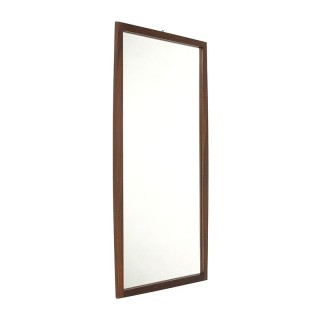 Vintage Danish mirror with dark teak frame