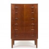 Vintage teak chest of drawers with 6 drawers