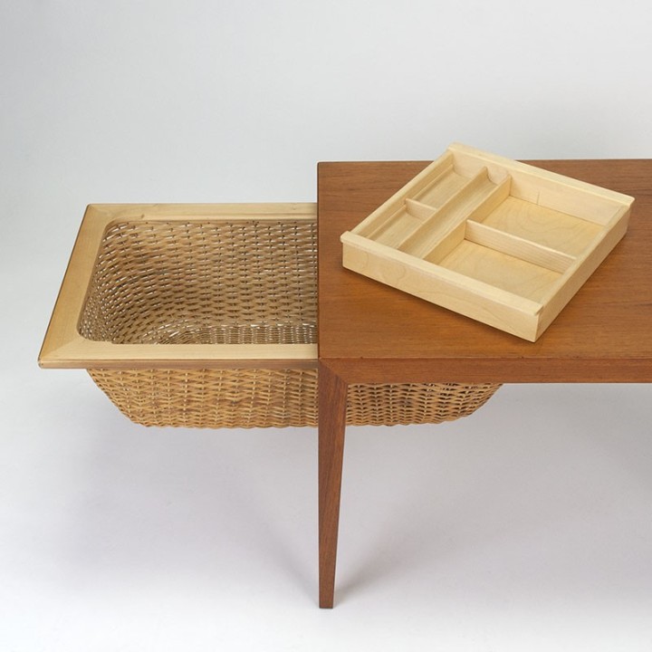 Severin Hansen vintage side table / sewing kit table