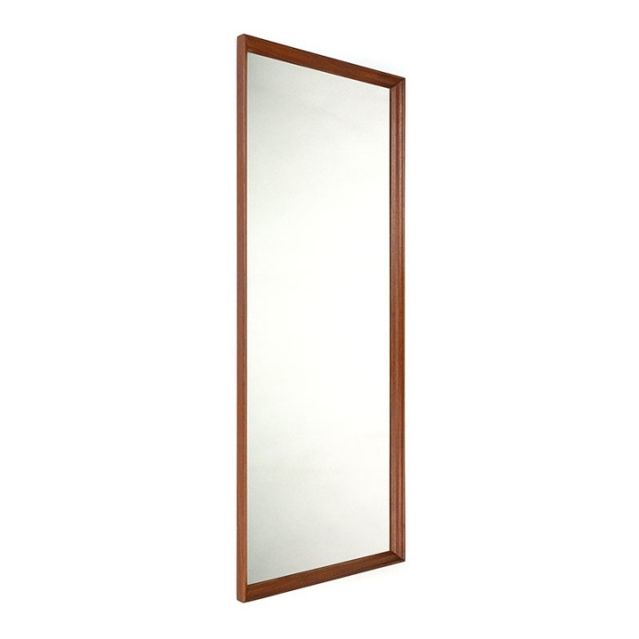 Danish high teak vintage mirror
