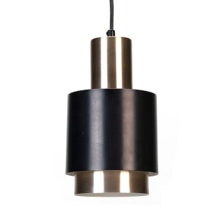 Danish vintage hanging lamp brass / black metal