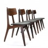Set of 4 vintage teak dining table chairs from Topform