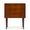 Danish luxury mid-century vintage chest of drawers with 3