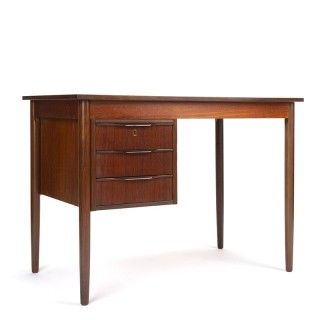 Danish teak vintage desk in teak with 3 drawers