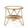 Rattan vintage round side or coffee table
