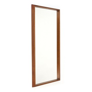 Teakhouten Mid-century Deense vintage spiegel