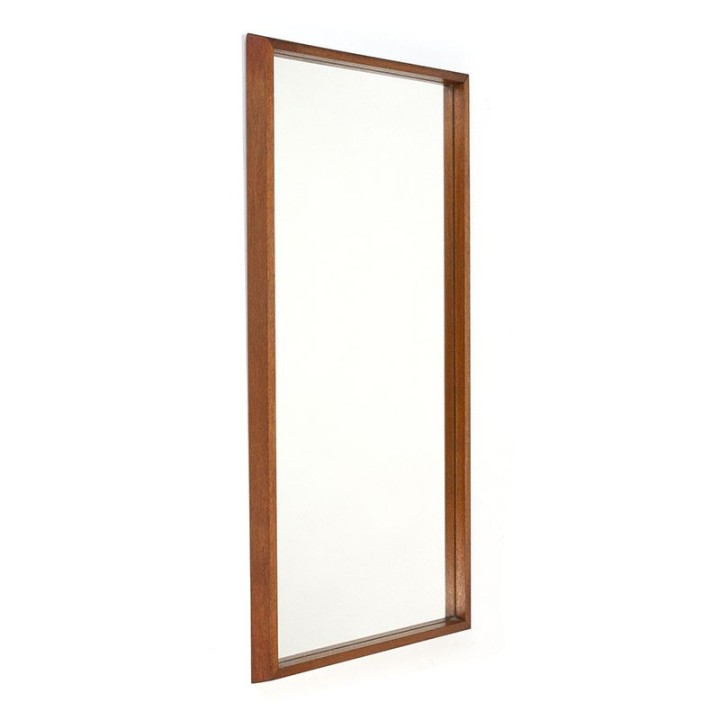 Teakhouten Mid-century Deense vintage spiegel