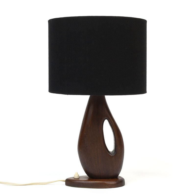 Organically designed vintage Danish table lamp