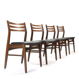 Danish set of 4 vintage Faldsled Møbelfabrik dining chairs