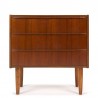 Danish chest of drawers vintage sixties with long handles