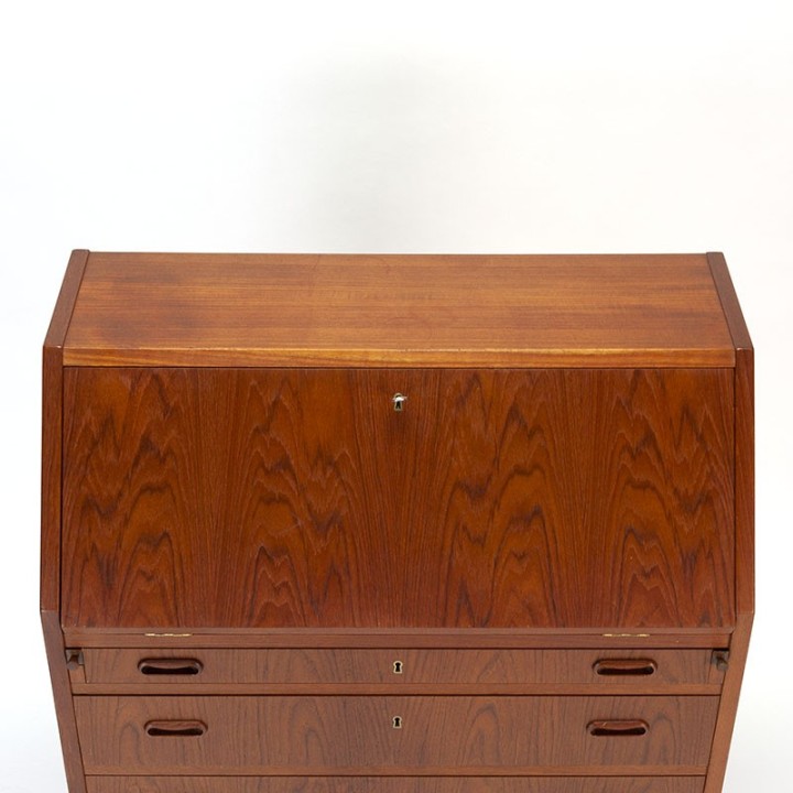 Teakhouten secretaire Mid-Century Deens